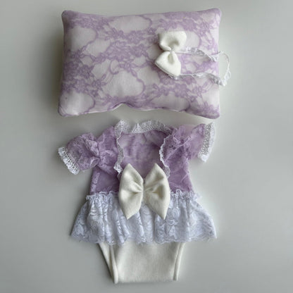 Amey newborn photography props - Purple