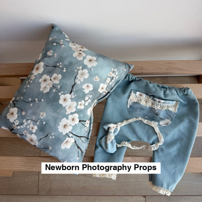 Aneta blue flower Newborn Photography Props
