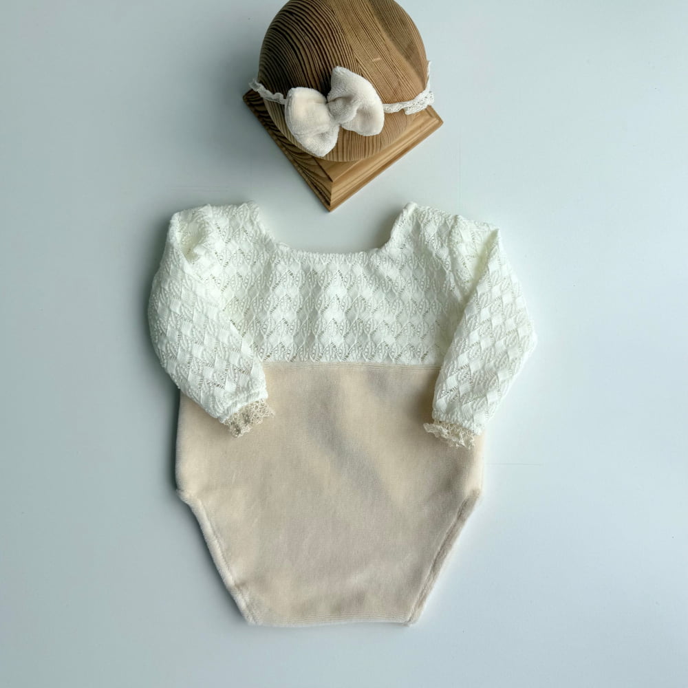 Anne cozy velvet Newborn or sitter Photography Prop Outfit For Girl