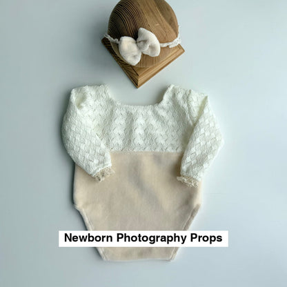 Anne cozy velvet Newborn or sitter Photography Prop Outfit For Girl