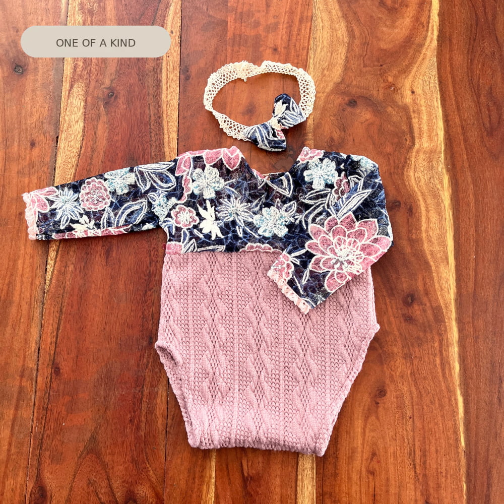 Anne pink boho Newborn Photography Prop Outfit For Girl