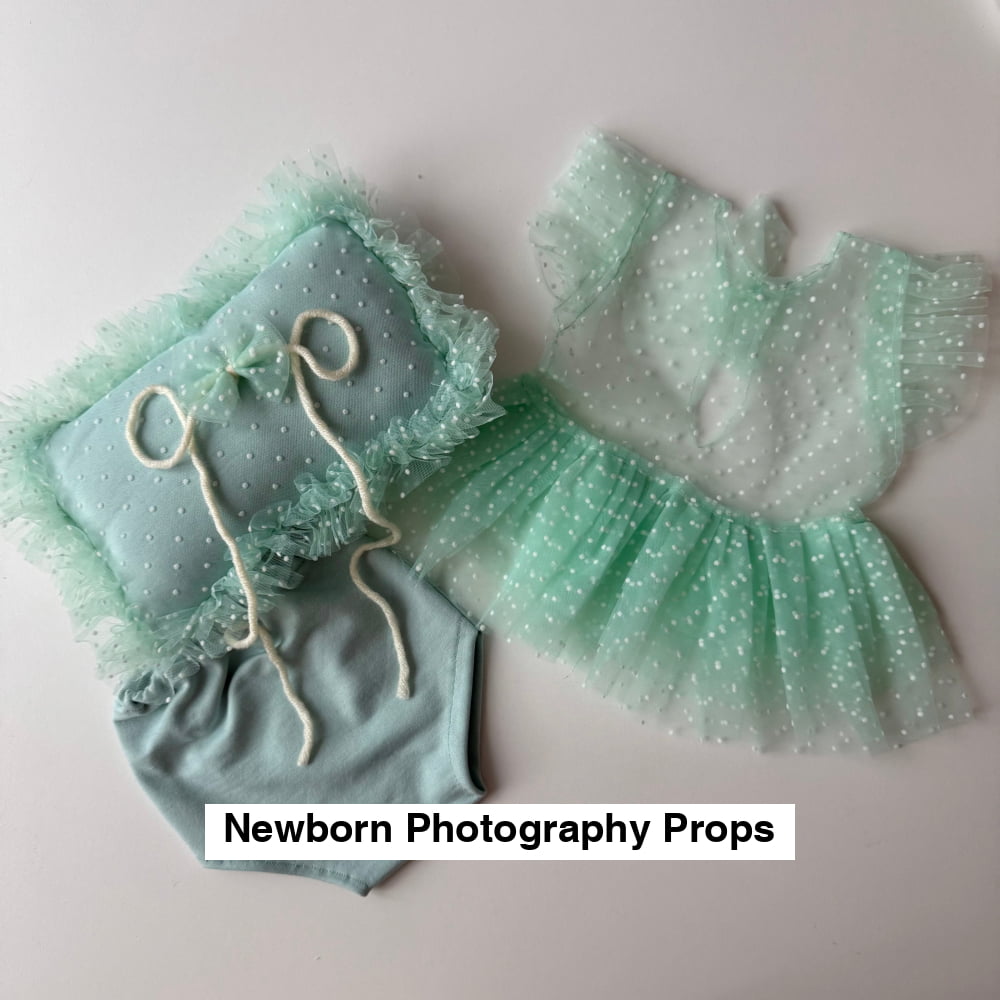Aria mint Newborn Photography props - Newborn