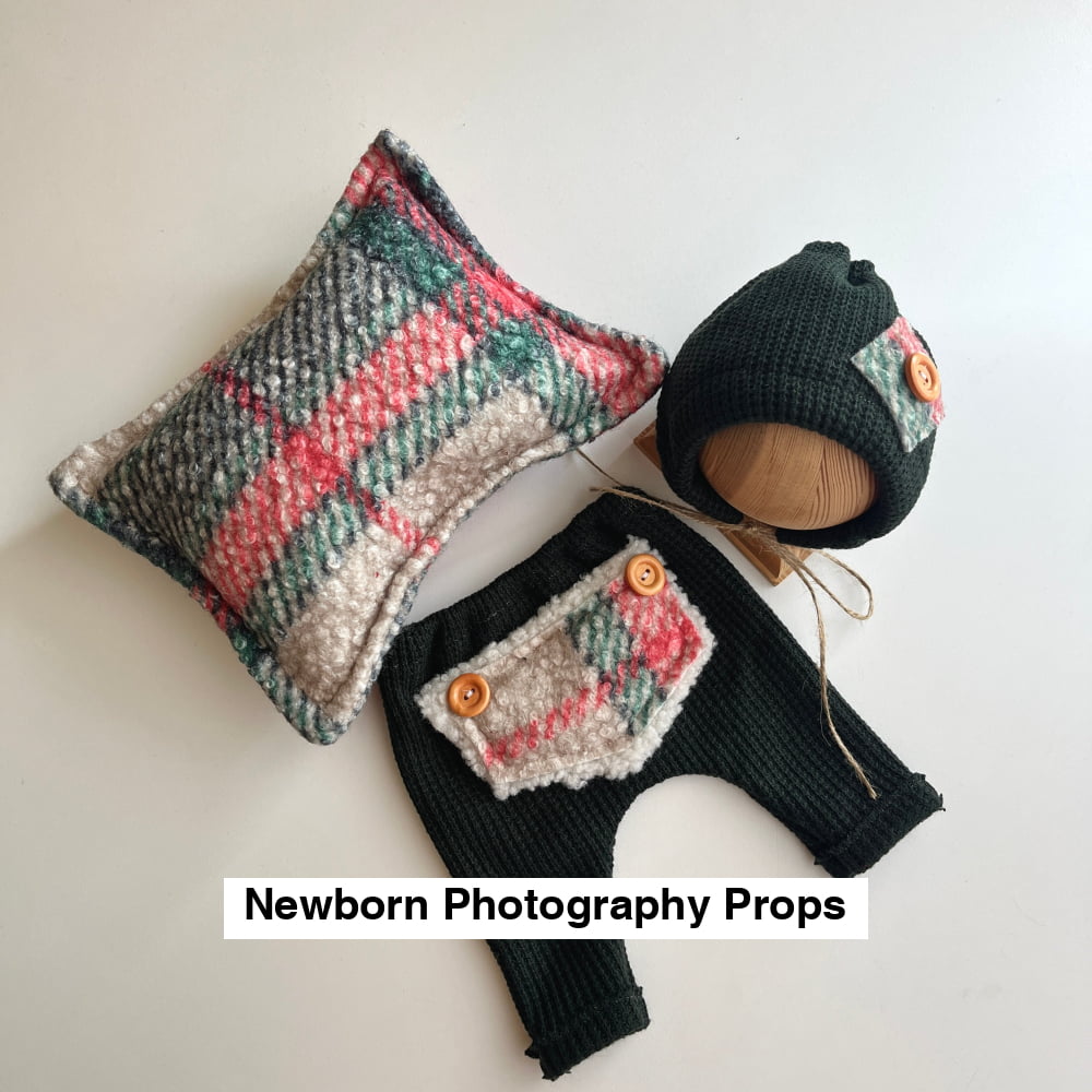 Ben Christmas green Newborn Photography Props