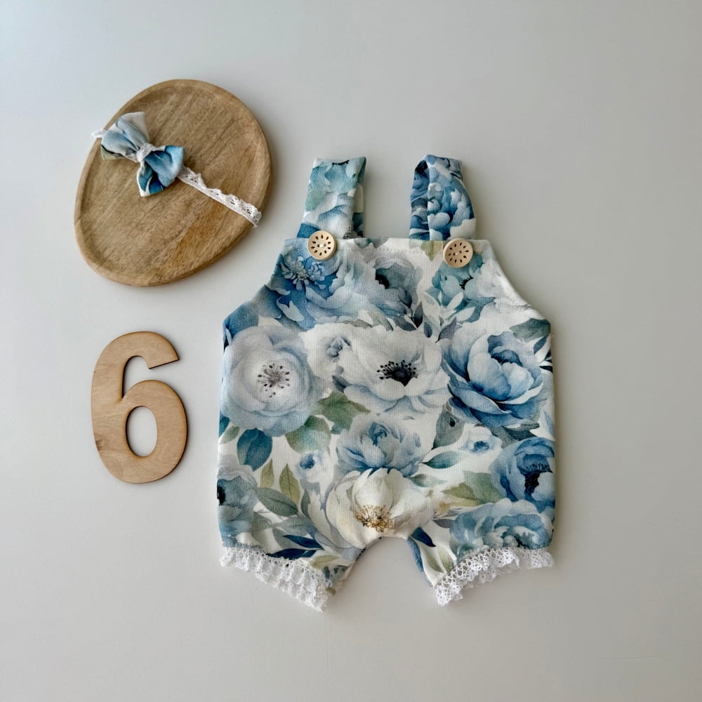 Blue Blossoms Collection Newborn Photography Prop - 6