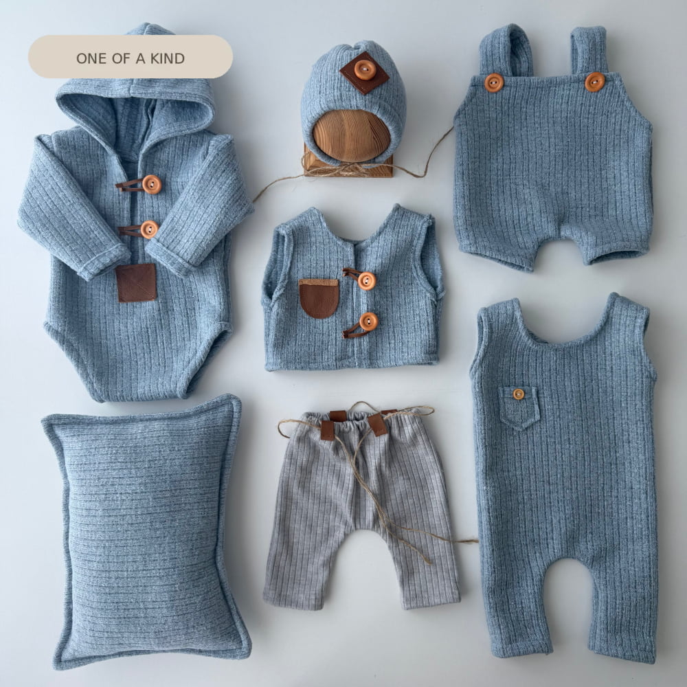 Blue Collection Newborn Photography Prop