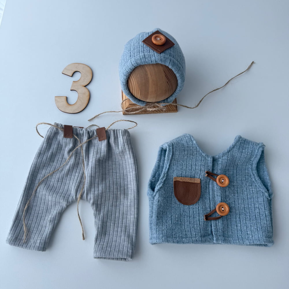 Blue Collection Newborn Photography Prop - 3