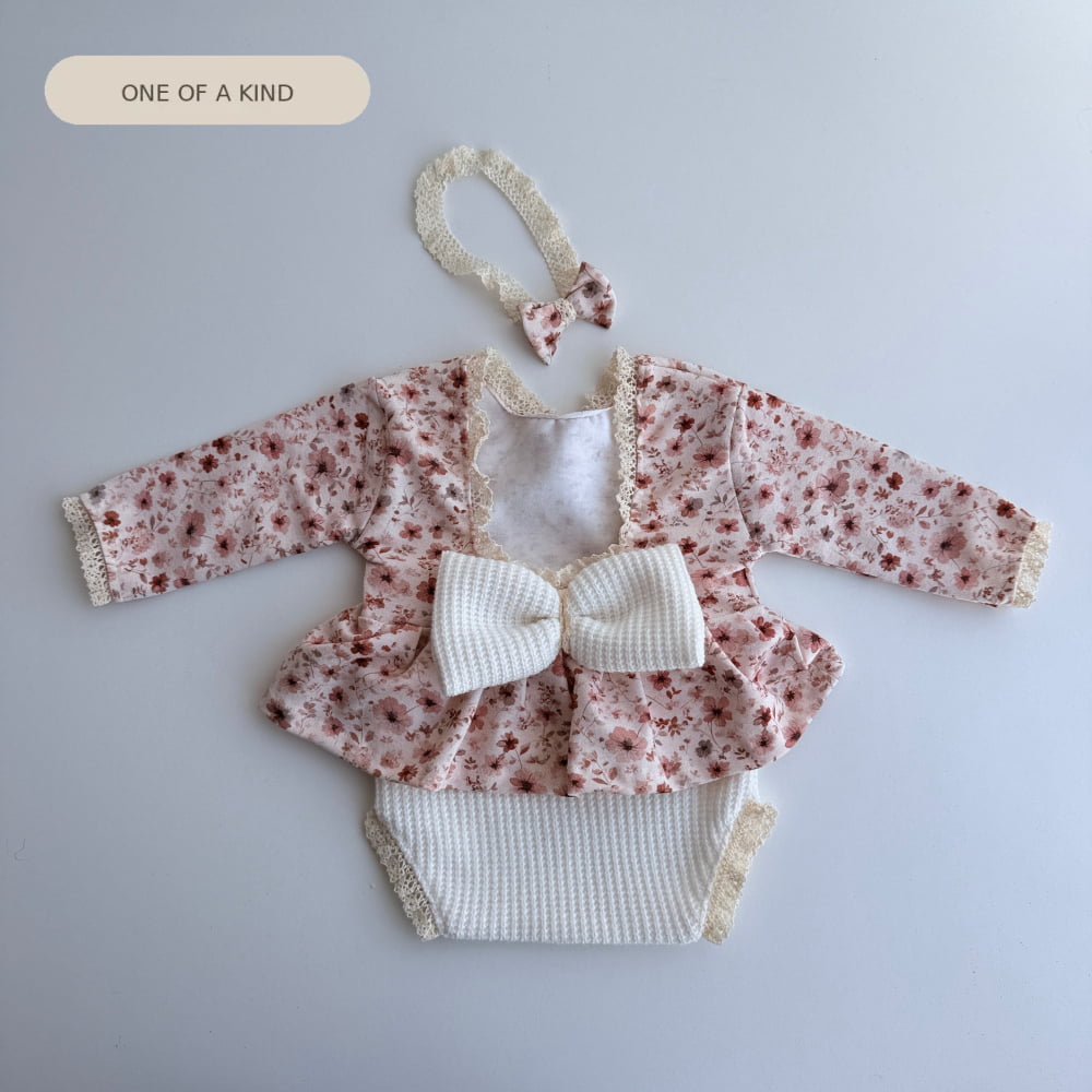 Blush Bloom One-Piece Newborn Dress Set