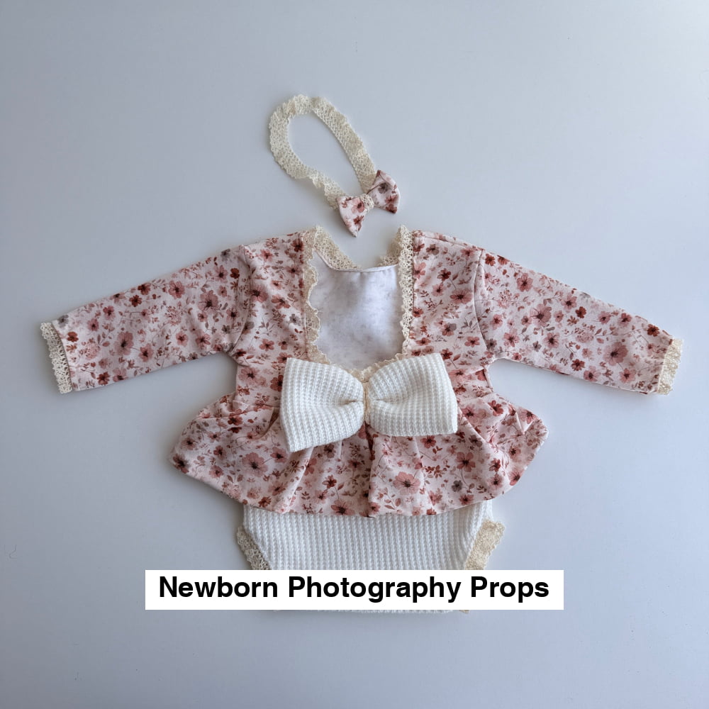 Blush Bloom One-Piece Newborn Dress Set