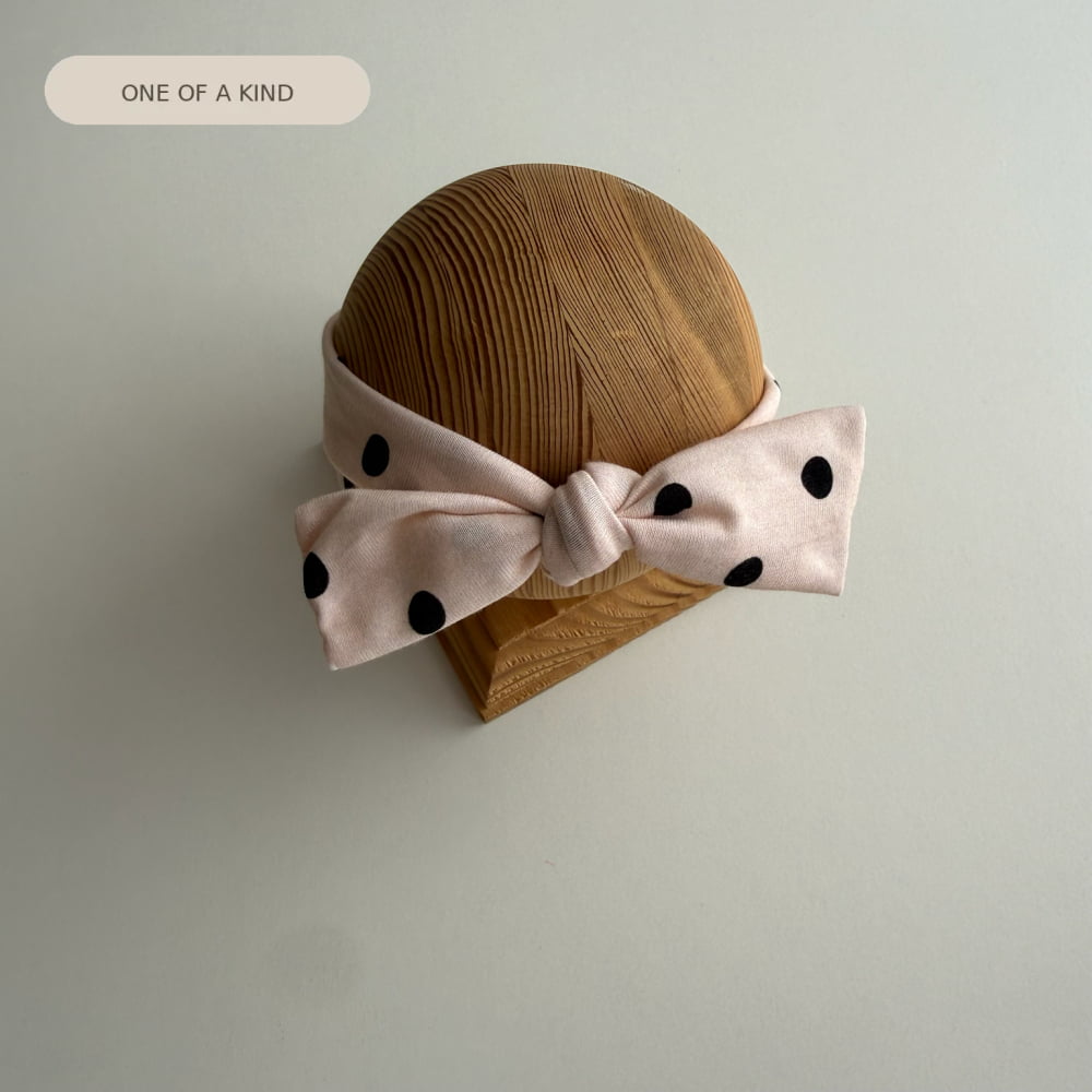 Blush Polka Dot Bow Headband – Newborn Photography Props