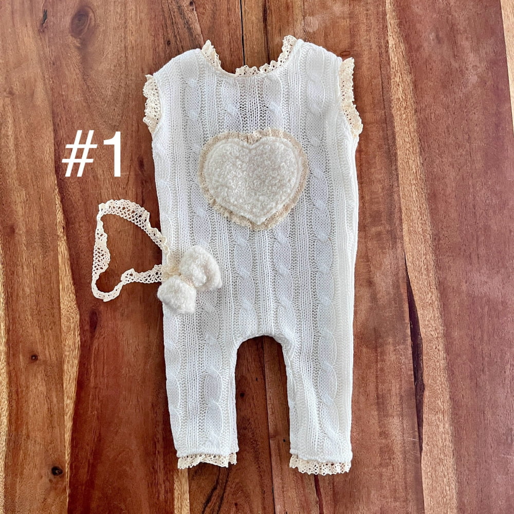 Boho Braid cream Newborn Photography Prop - Newborn / 1