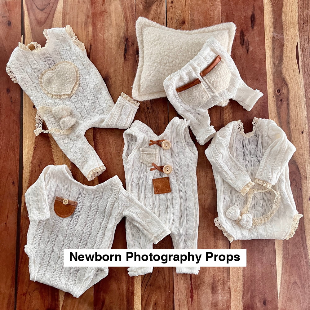 Boho Braid cream Newborn Photography Prop