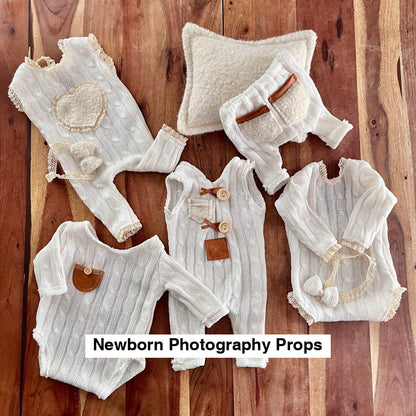 Boho Braid cream Newborn Photography Prop
