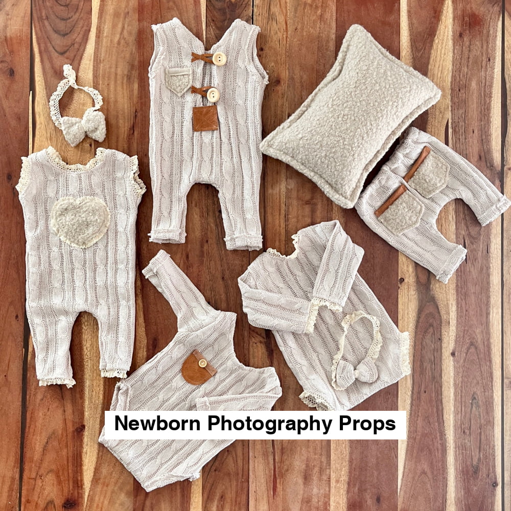 Boho Braid Milkshake Newborn Sitter Photography Props