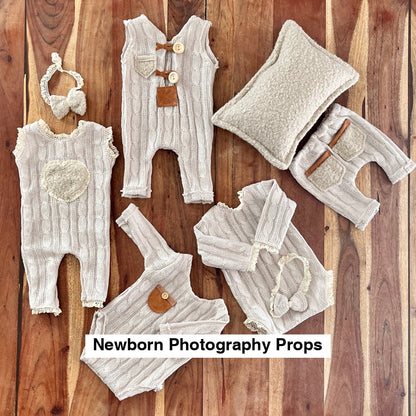 Boho Braid Milkshake Newborn Sitter Photography Props