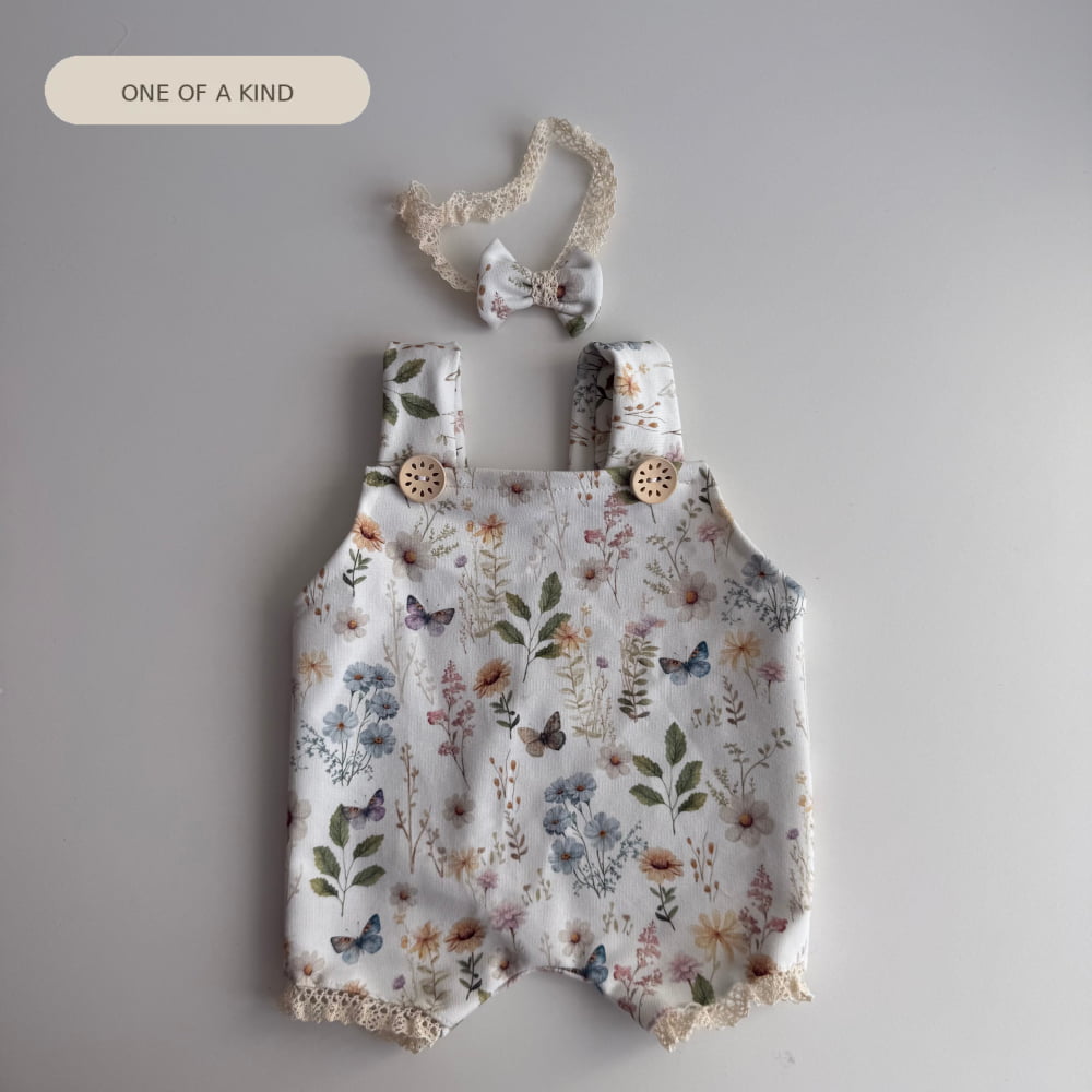Butterfly Meadow Newborn Romper & Headband Set