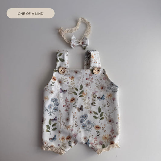 Butterfly Meadow Newborn Romper & Headband Set