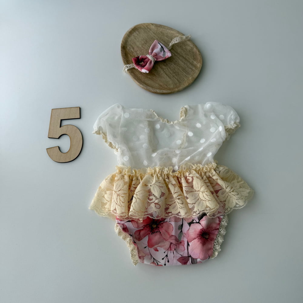 Coral Blossom Collection Newborn Photography Prop - 5