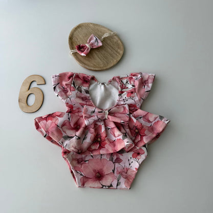 Coral Blossom Collection Newborn Photography Prop - 6