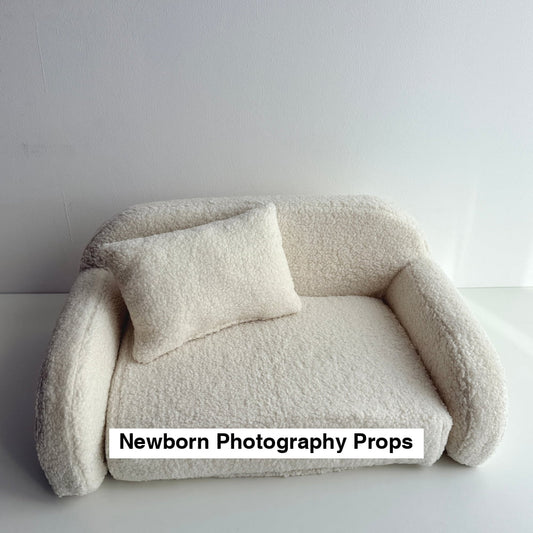 Cream Bouclé Newborn Photography Bed 3in1. Made to Order •5 Business Days