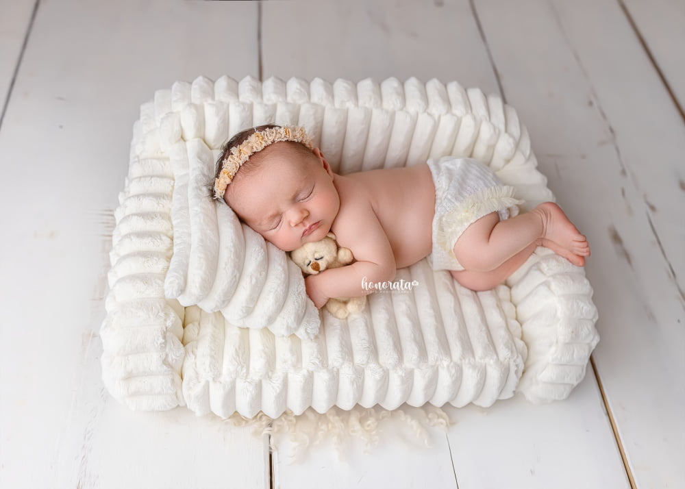 Cream Newborn Photography Bed – 3-in-1 Photo Prop Made to Order • 5 Business Days