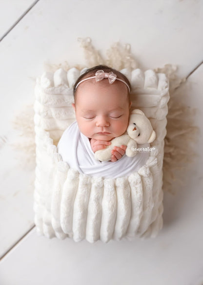 Cream Newborn Photography Bed – 3-in-1 Photo Prop Made to Order • 5 Business Days