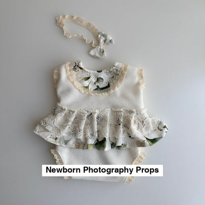Floral Lace Newborn Photography Set