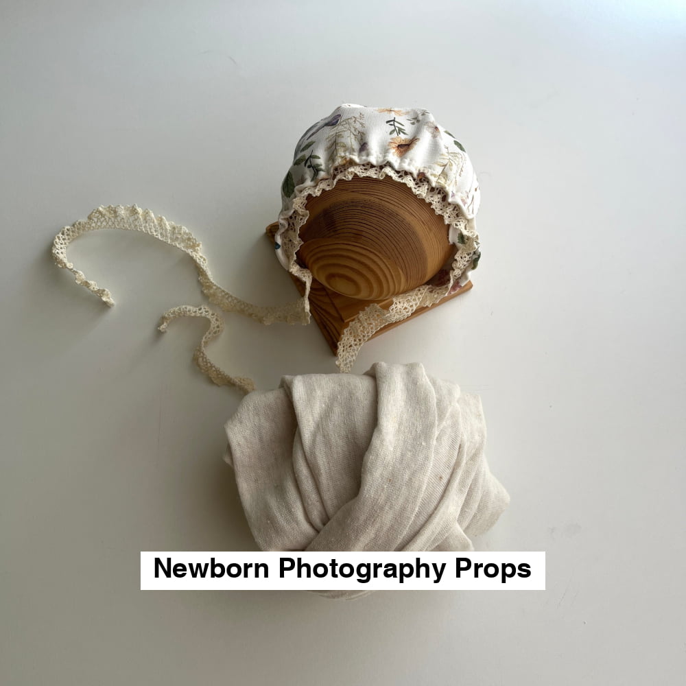 Flower Bonnet with wrap Newborn Photography Props