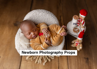Gingerbread Man Newborn outfit for Photography Props