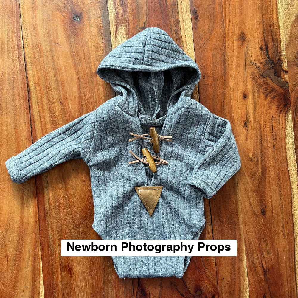 Grey Hood Newborn Photography Props