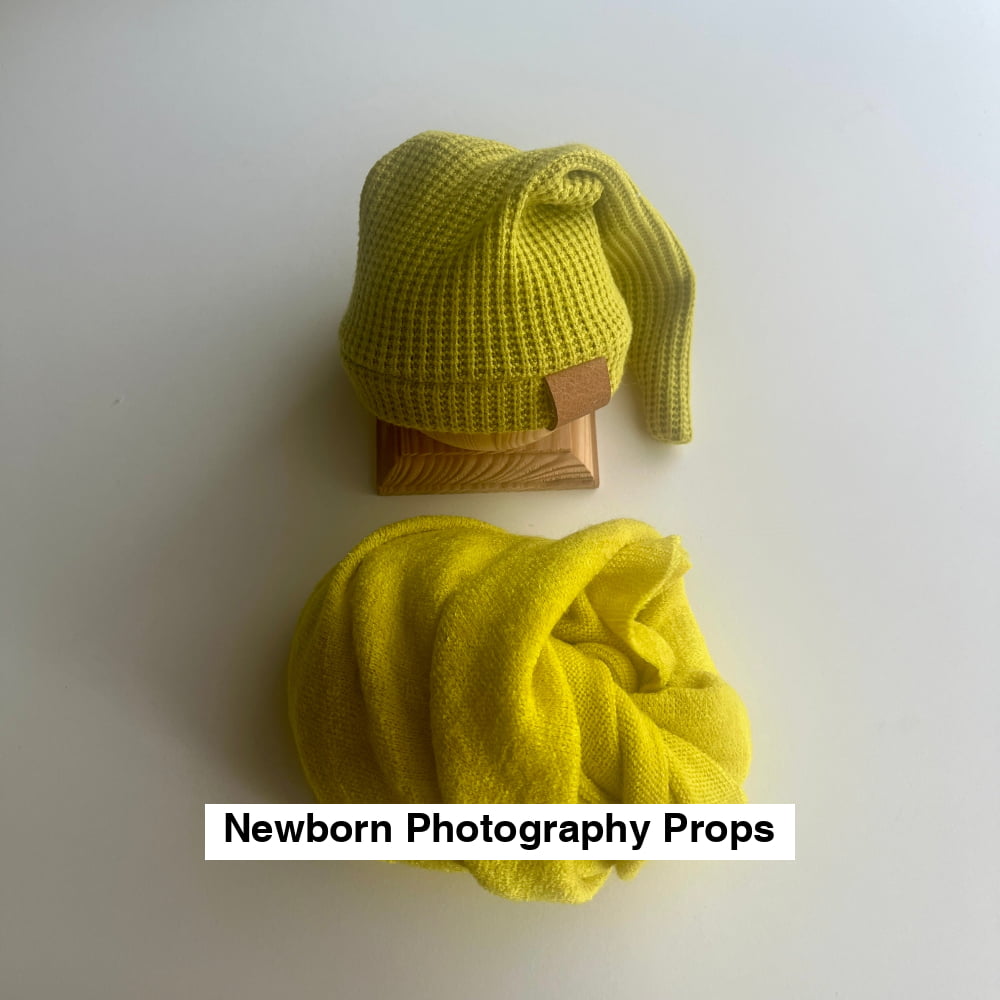 hat with wrap Newborn Photography Props light green