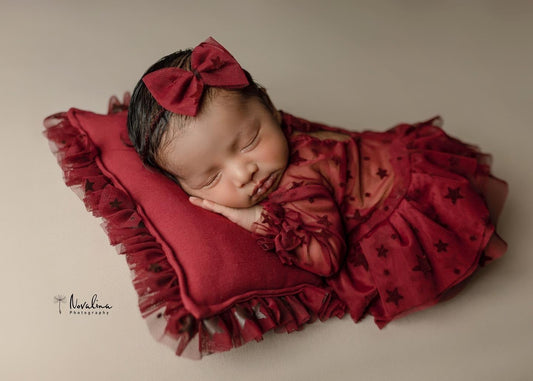 Aria Red Newborn Photography Props make to order