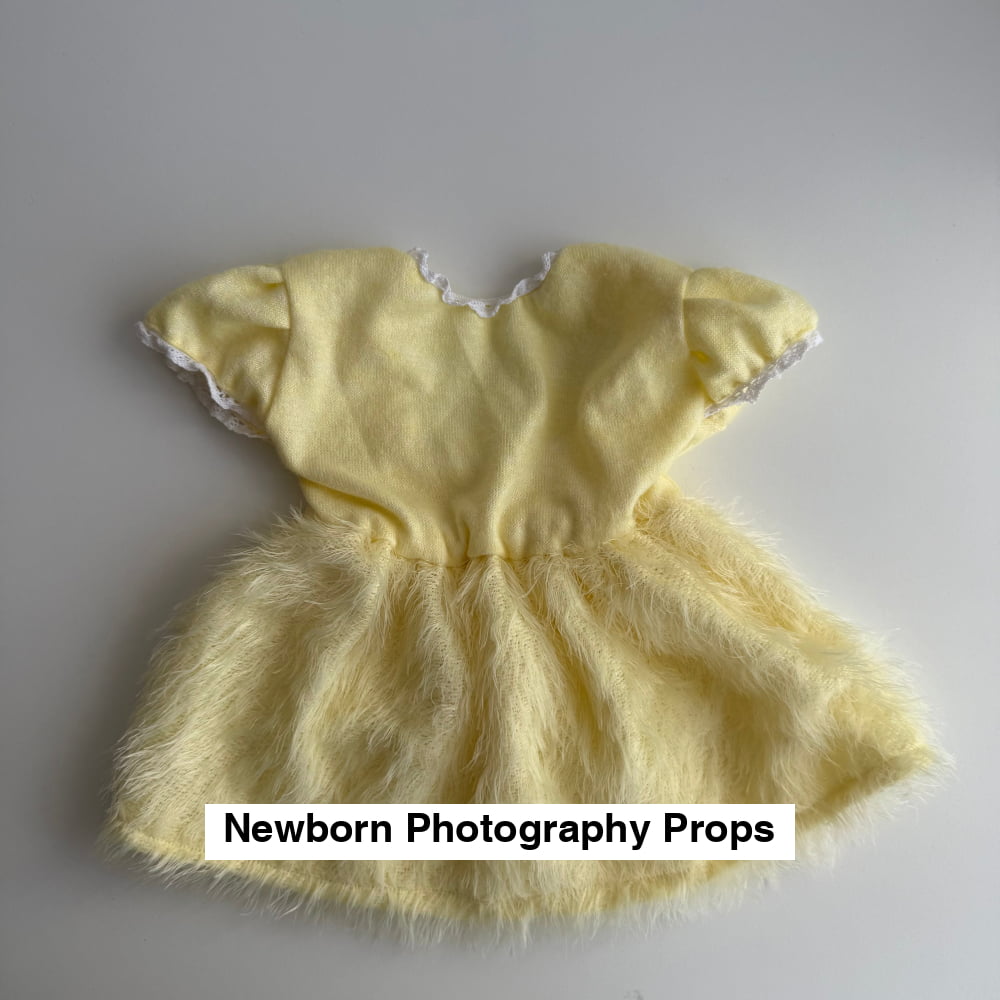 Lemon Cloud Newborn Dress