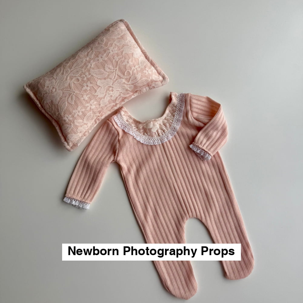 Lucy pink fullfit and pillow Newborn Photography Prop