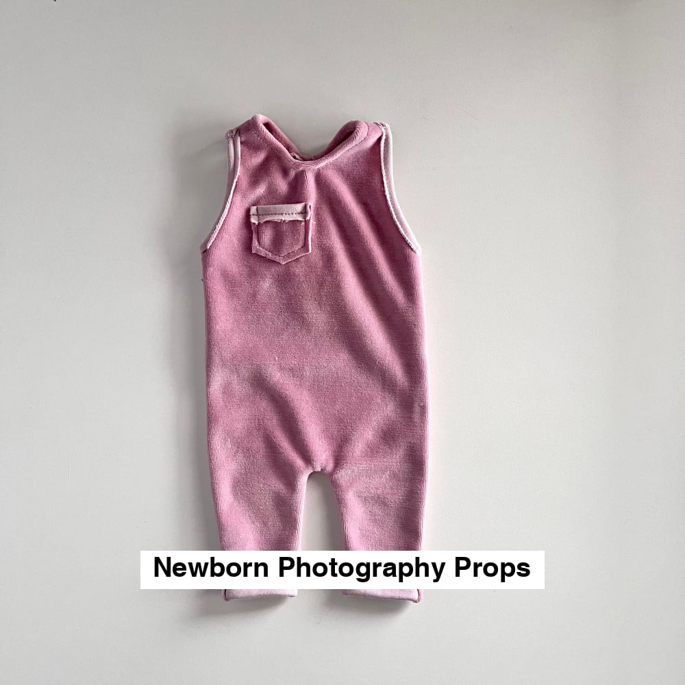 Marcelina velvet pink Newborn Photography Prop Outfit For Girl