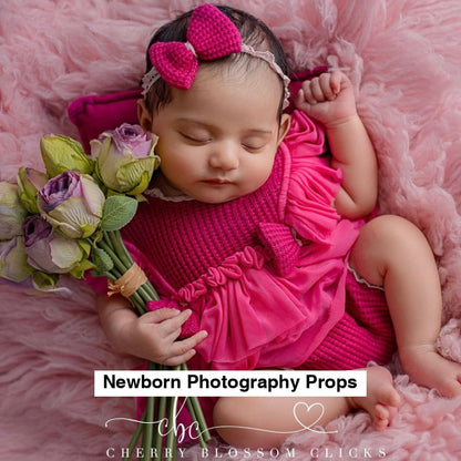 Maria fuchsia Newborn Photography Props