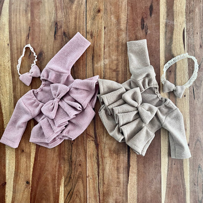 Martha boho beige or pink Newborn or sitter Photography Props 2