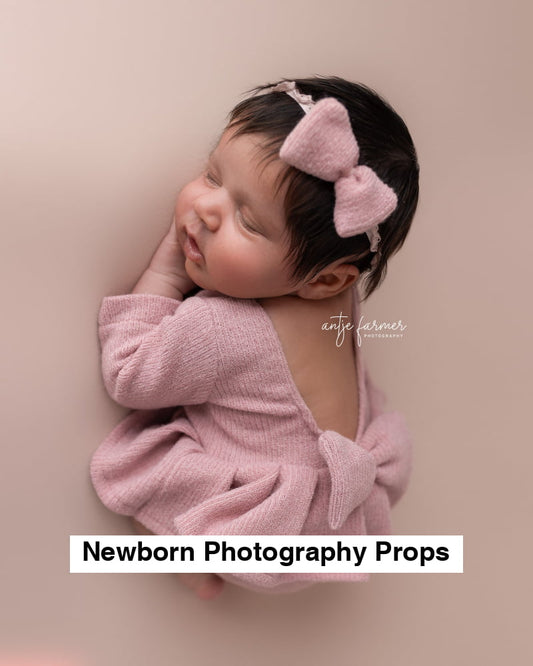 Martha boho beige or pink Newborn or sitter Photography Props 2