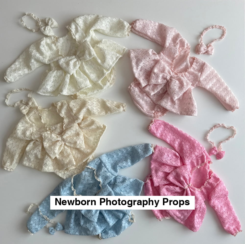 Martha boho lace cream Newborn Photography Props