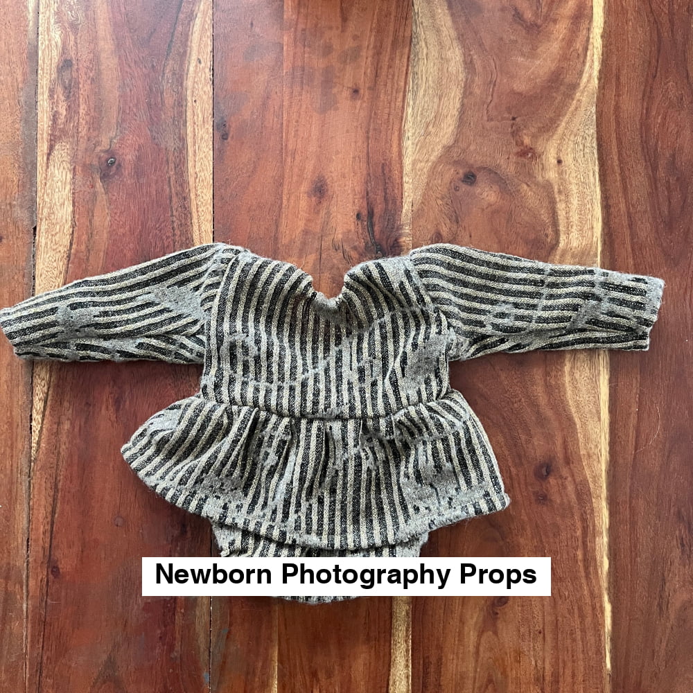 Martha gold thread Newborn Photography Prop Outfit For Girl