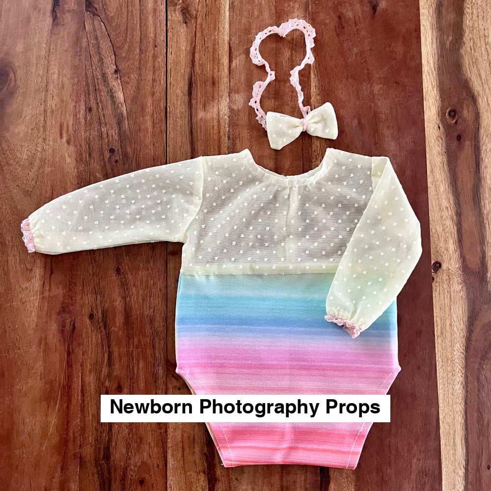 Mary rainbow Newborn Photography Prop Outfit For Girl