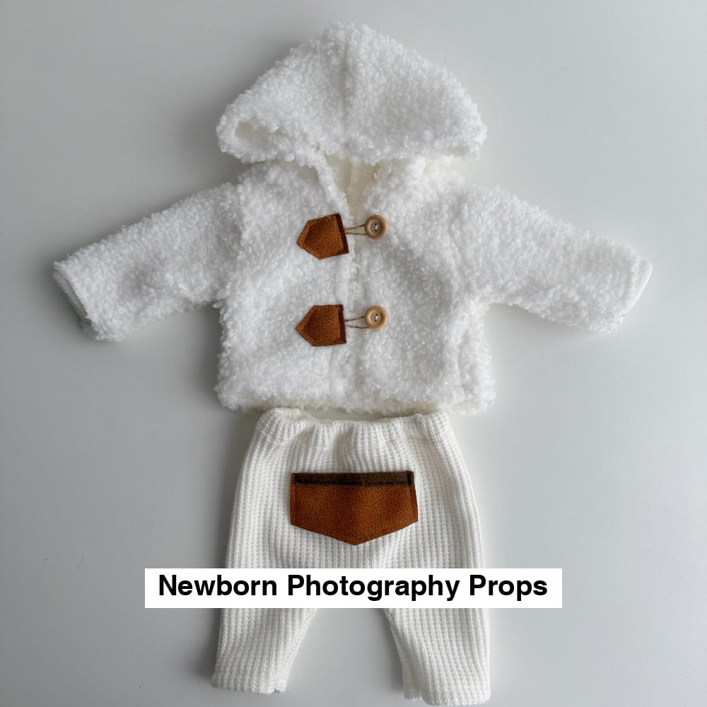Mateo – Milk Newborn Hoodie Set