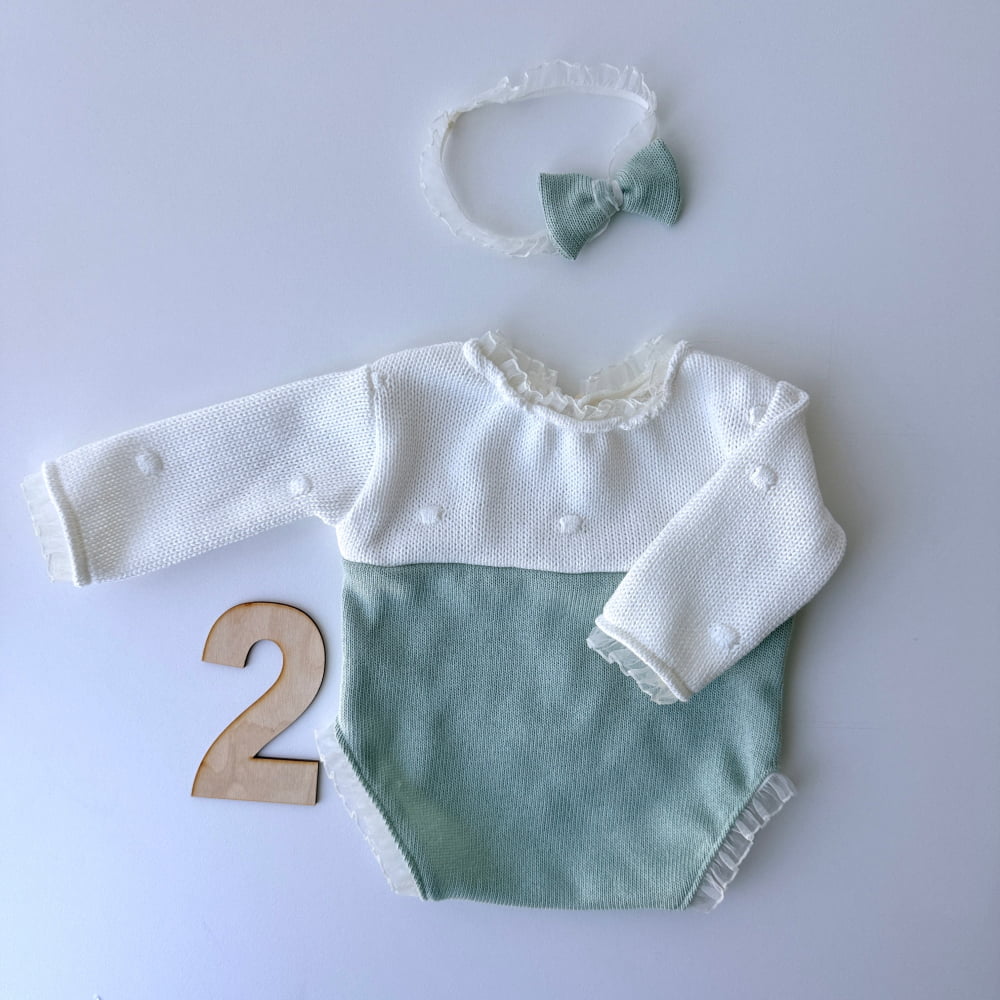 Mint & Off White Heirloom Collection - 2 / Newborn