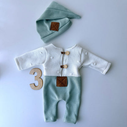 Mint & Off White Heirloom Collection - 3 / Newborn