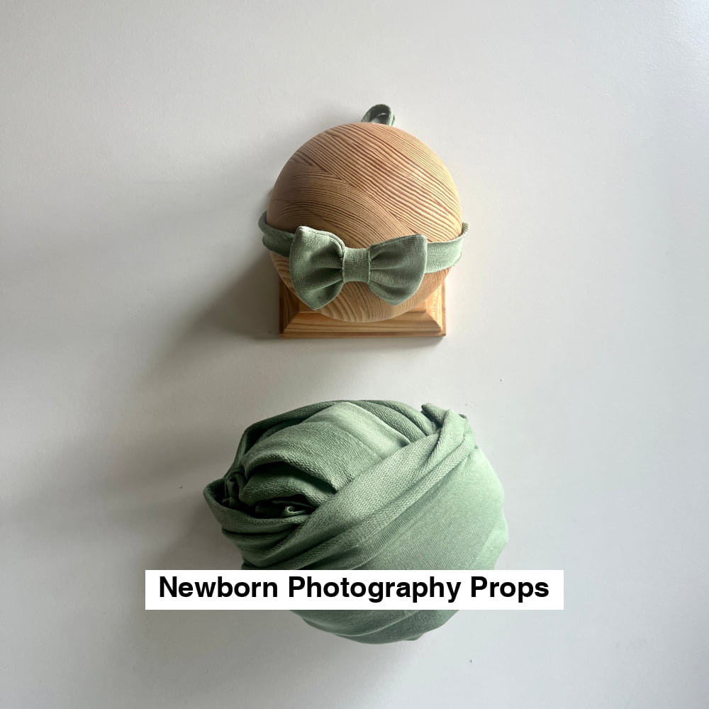 Newborn headband with wrap Newborn Photography Props blue