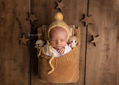 Newborn Photography Mattress Cover with Pocket & Pillow | Optional Foam Insert | Ready-to-Use Set