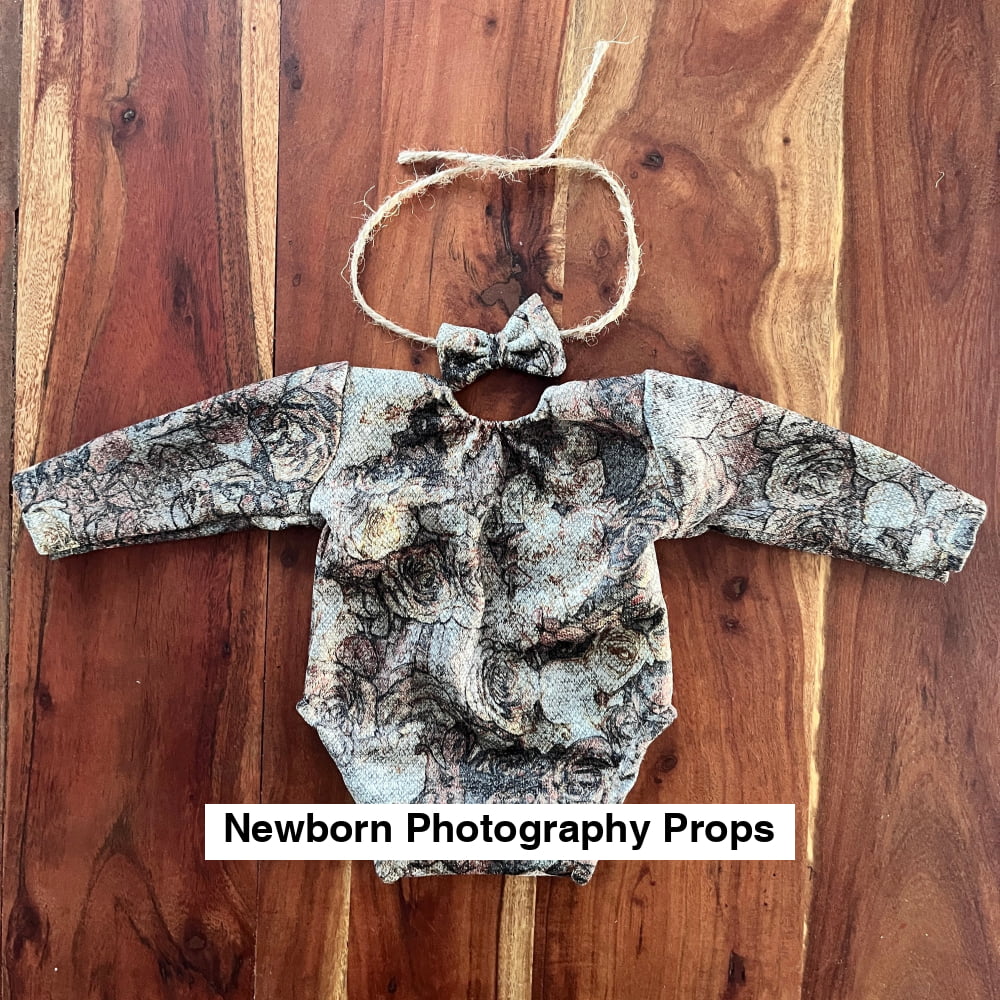 Newborn Photography Set Of Props Outfit and Headband For Girl 5