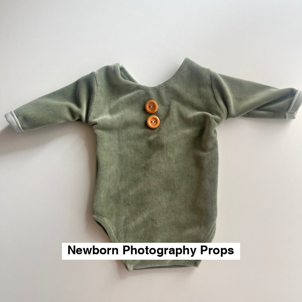 Noah velvet olive Newborn Photography Props