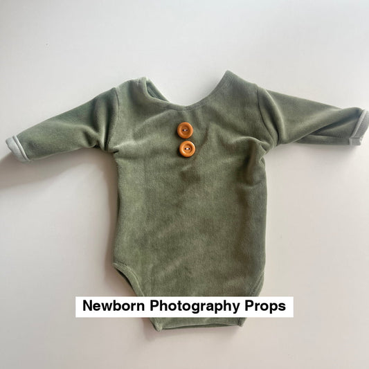 Noah velvet olive Newborn Photography Props