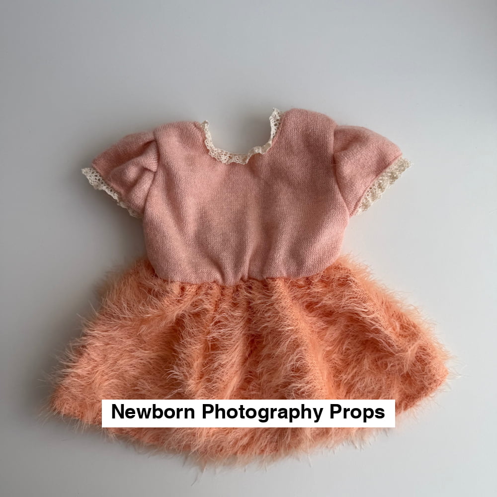 Peach Whisper Newborn Dress
