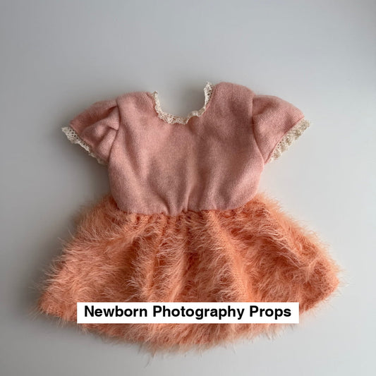 Peach Whisper Newborn Dress